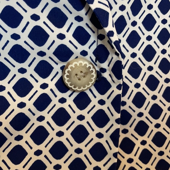 Anthropologie Blue and white pattern blazer NWOT - Picture 2 of 3